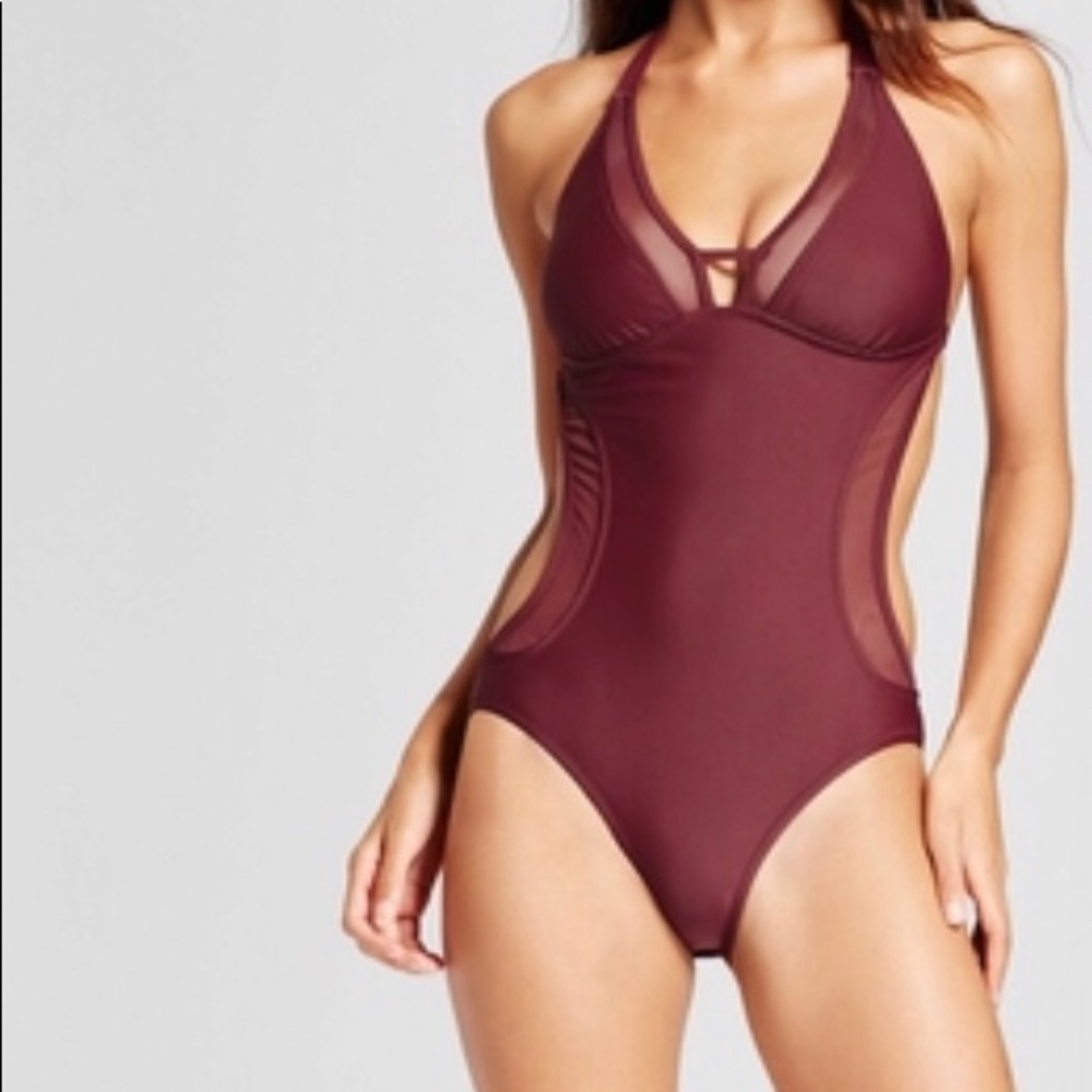Women’s Mesh Inset Cheeky Monokini Swimsuit